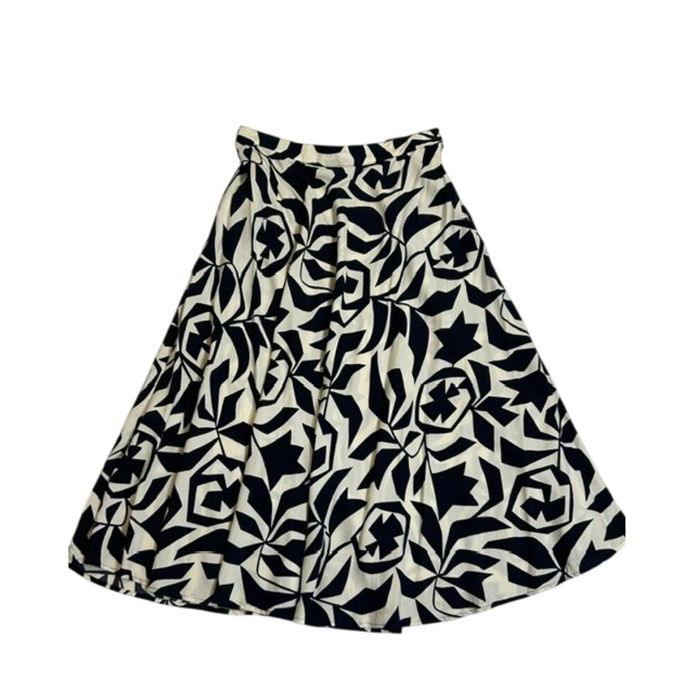 Jimmy Garcia Vintage 80s Abstract Midi Skirt ILGWU Union Made 12 Fits Modern 6